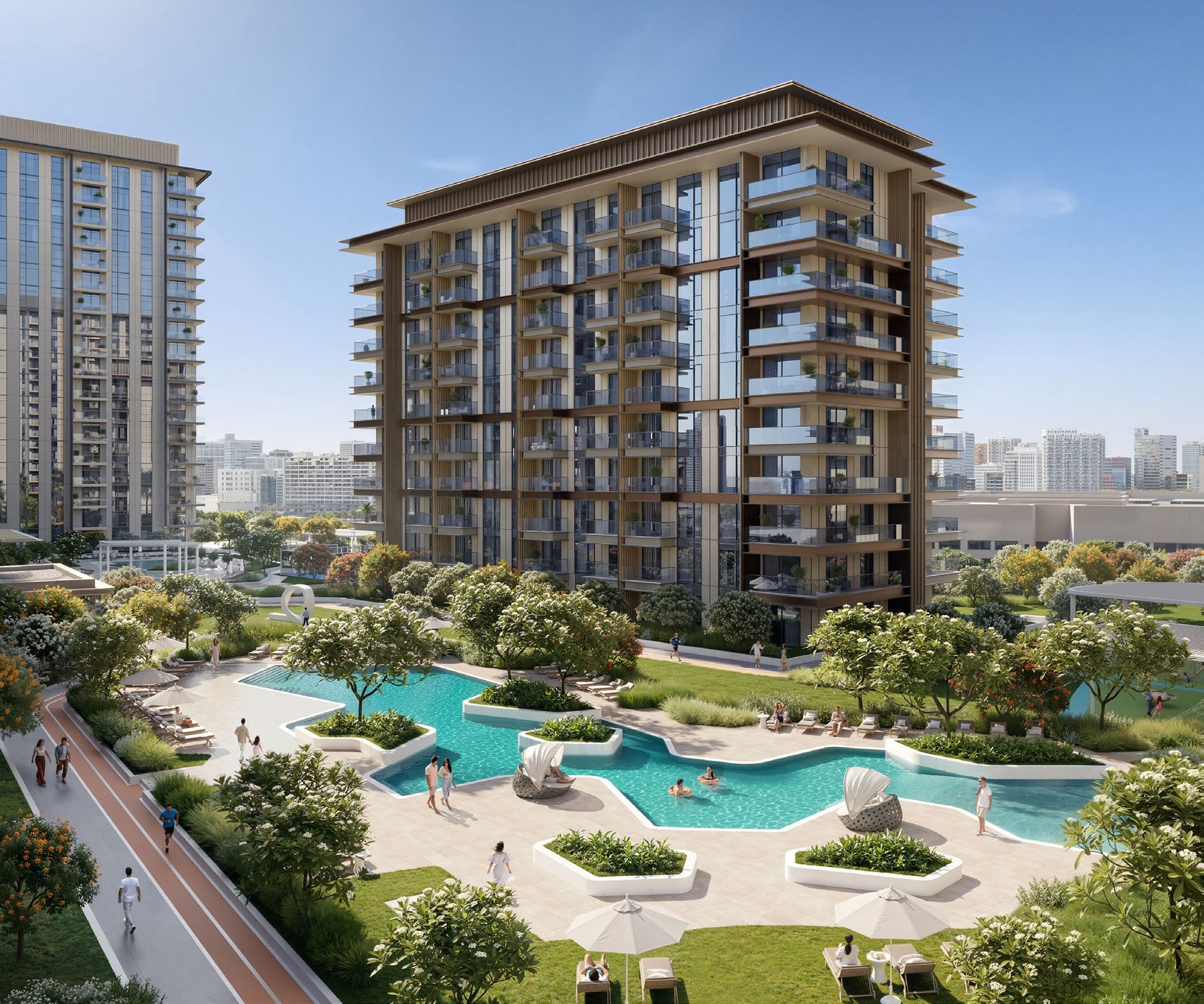 Tara Park landscaped pool amenities